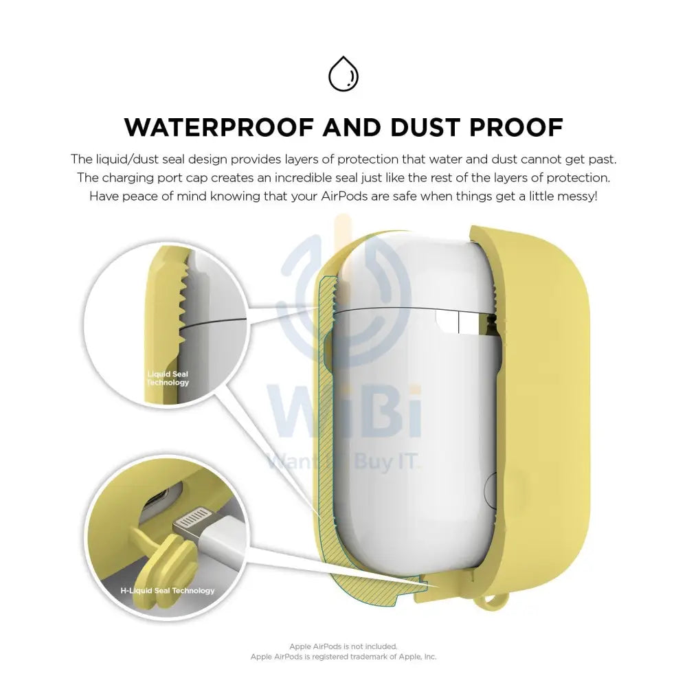 Elago AirPods 1&2 WaterProof Case - Creamy Yellow Accessories > Mobiles & Tablets > Mobiles