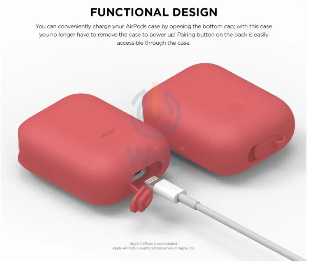 Elago AirPods 1&2 WaterProof Case - Italian Rose Accessories > Mobiles & Tablets > Mobiles