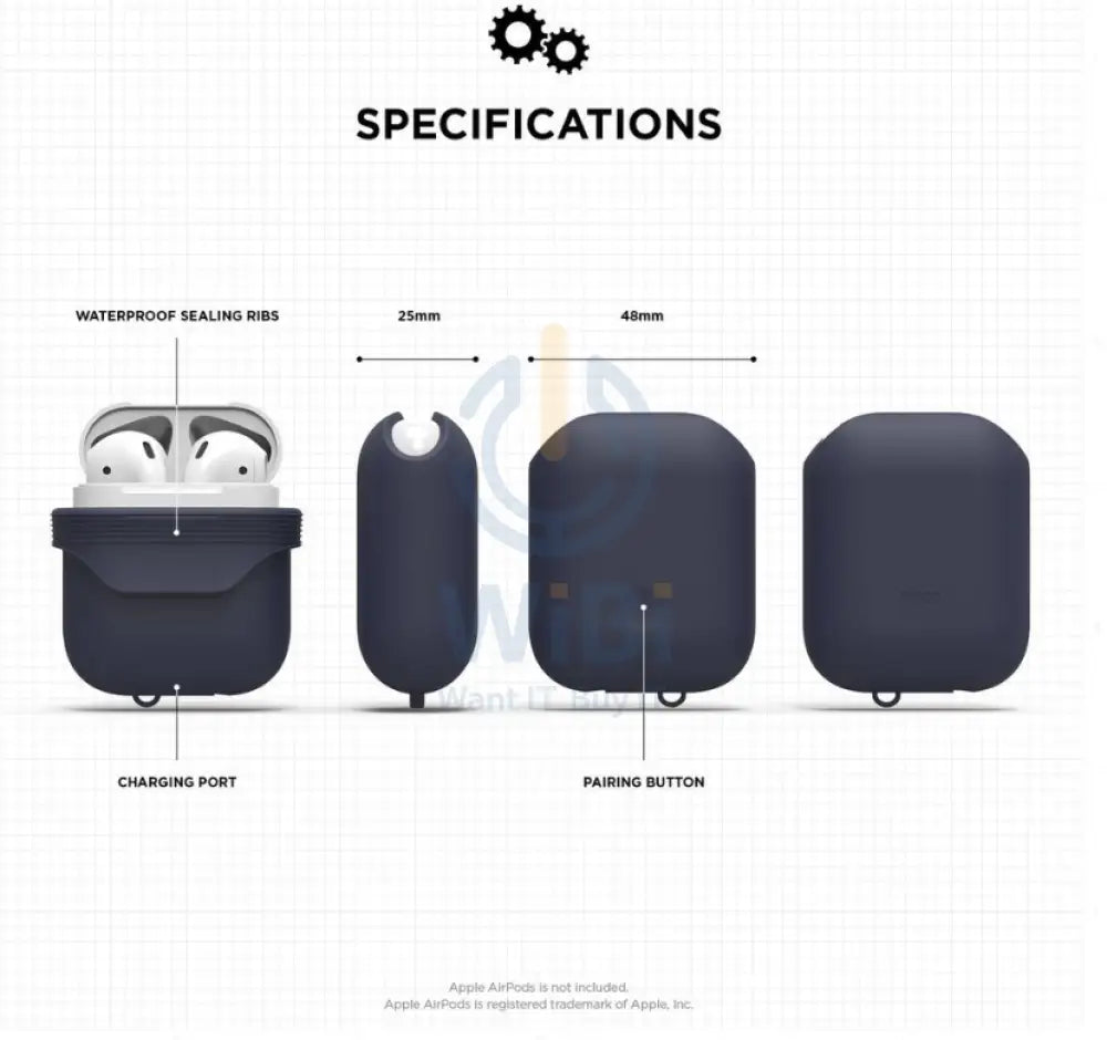 Elago AirPods 1&2 WaterProof Case - Jean Indigo Accessories > Mobiles & Tablets > Mobiles
