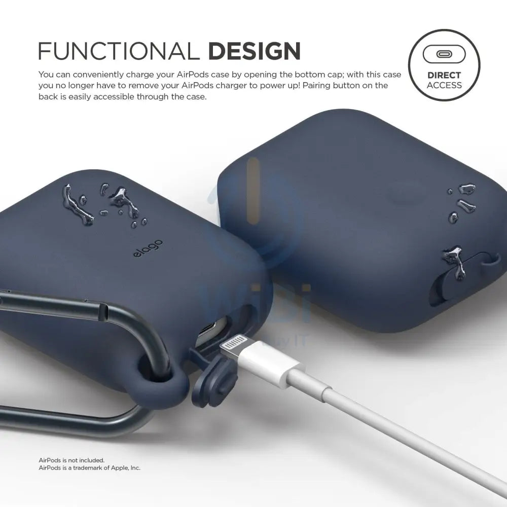 Elago AirPods 1 & 2 Waterproof Hang Case - Jean Indigo Accessories > Mobiles & Tablets > Mobiles