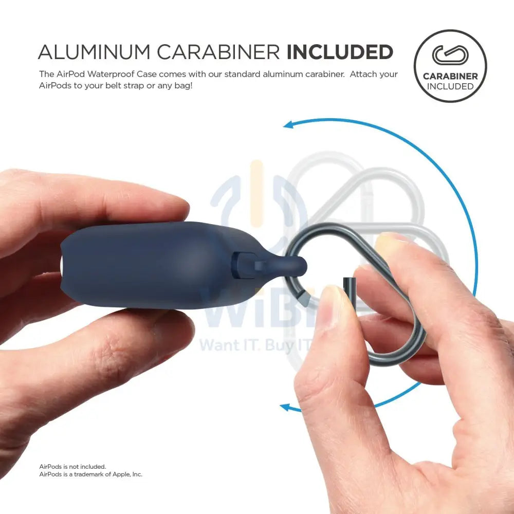Elago AirPods 1 & 2 Waterproof Hang Case - Jean Indigo Accessories > Mobiles & Tablets > Mobiles