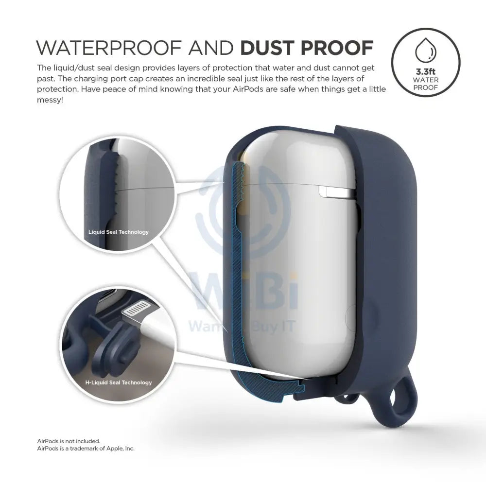 Elago AirPods 1 & 2 Waterproof Hang Case - Jean Indigo Accessories > Mobiles & Tablets > Mobiles