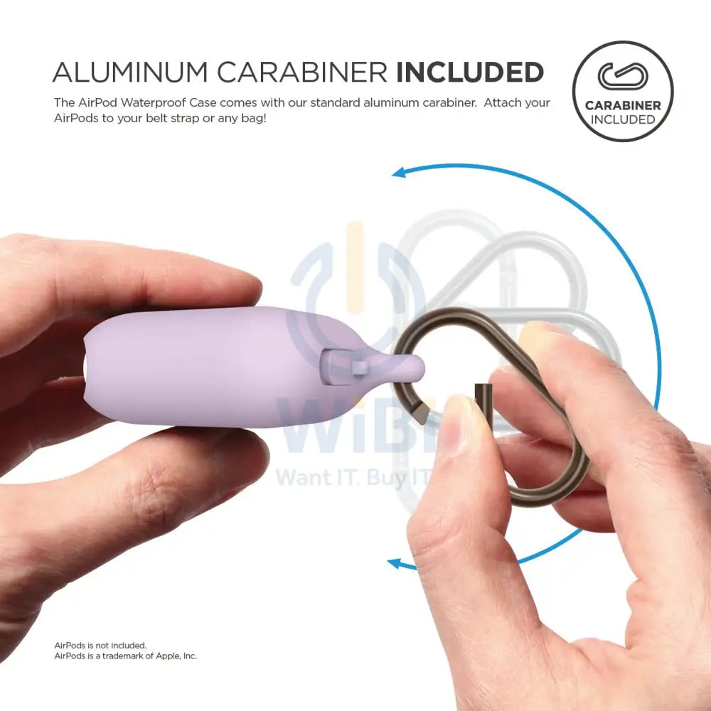 Elago AirPods 1 & 2 Waterproof Hang Case - Lavender Accessories > Mobiles & Tablets > Mobiles