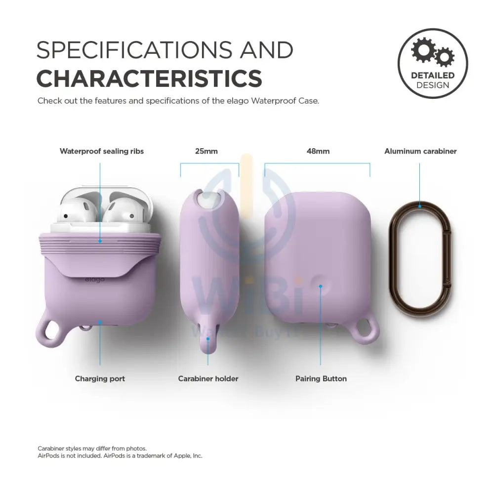 Elago AirPods 1 & 2 Waterproof Hang Case - Lavender Accessories > Mobiles & Tablets > Mobiles