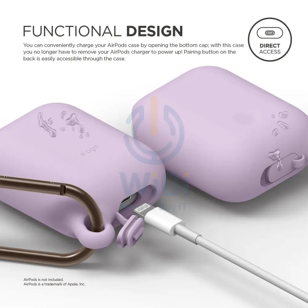 Elago AirPods 1 & 2 Waterproof Hang Case - Lavender Accessories > Mobiles & Tablets > Mobiles