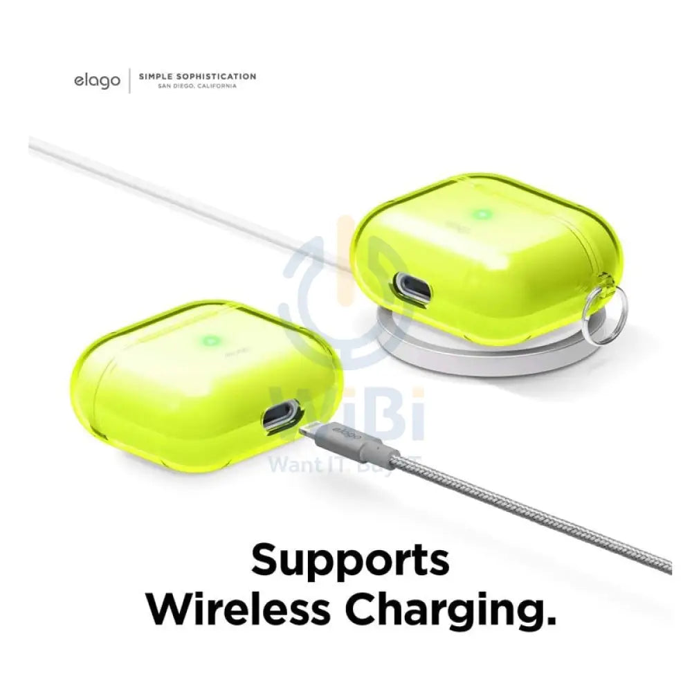 Elago AirPods 3 Clear Hang Case - Neon Yellow