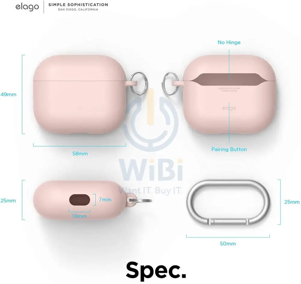 Elago AirPods 3 Liquid Hybrid Basic Hang Case - Lovely Pink Accessories > Mobiles & Tablets
