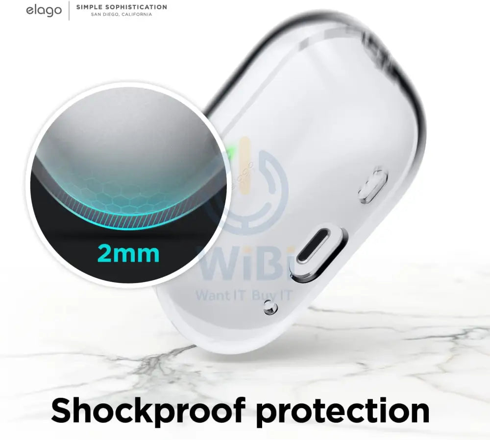 Elago AirPods Pro 1&2 Clear Hang Case - Transparent - Transparent Accessories > Mobiles & Tablets