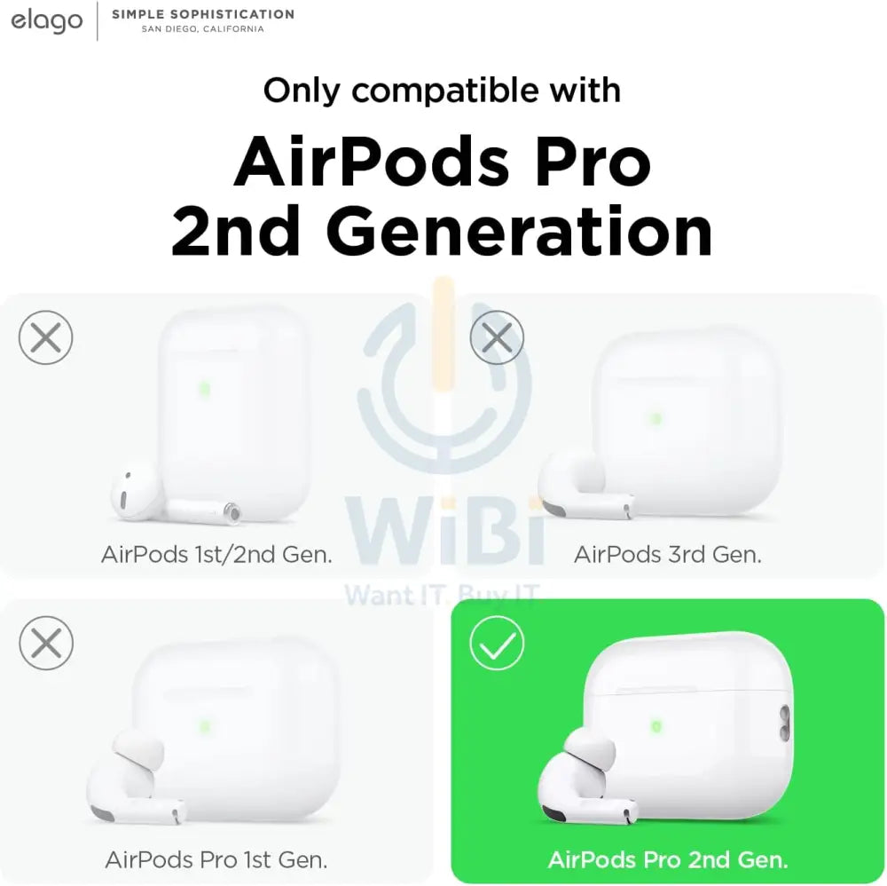 Elago AirPods Pro 1&2 Clear Hang Case - Transparent - Transparent Accessories > Mobiles & Tablets