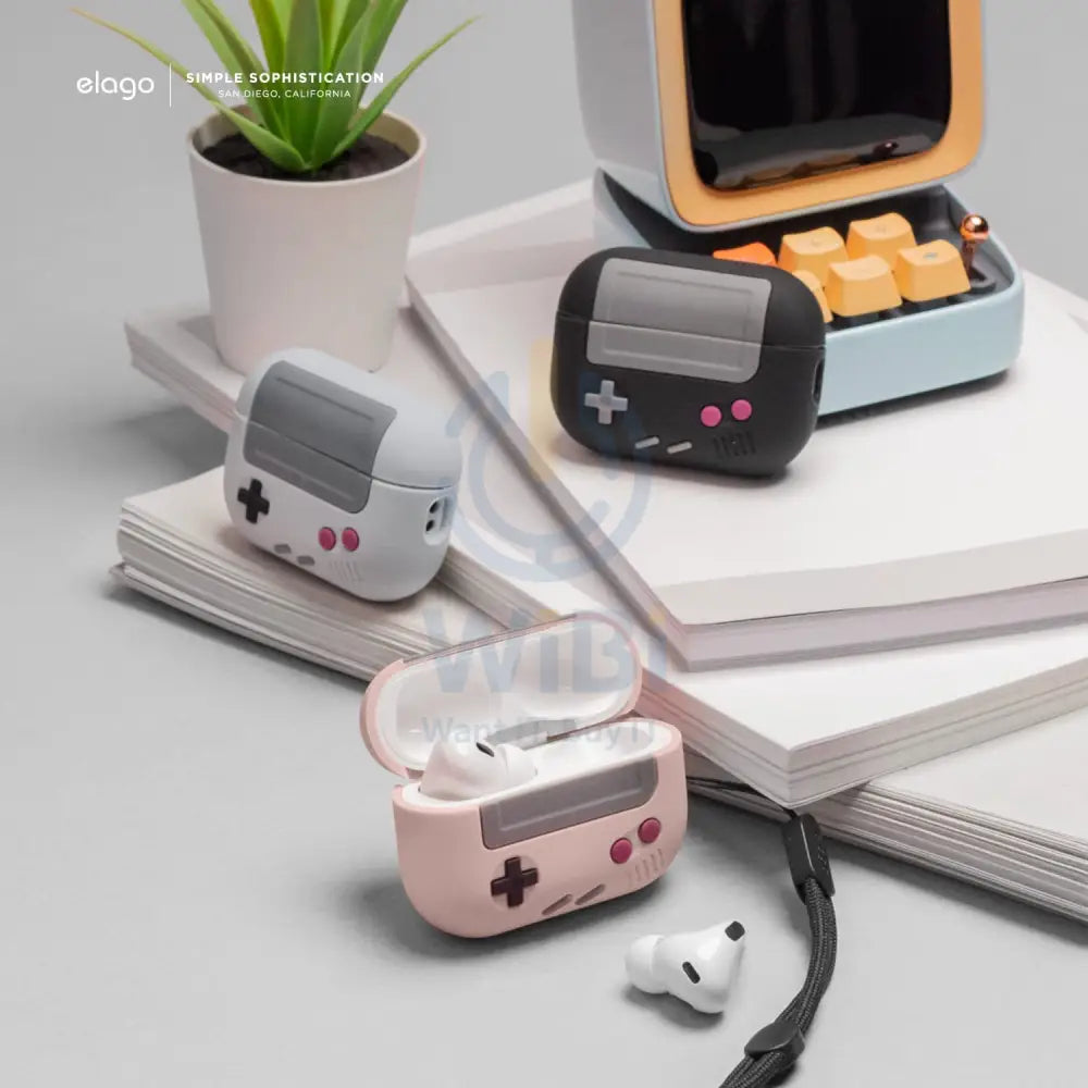 Elago AirPods Pro 2 AW5 Case with Round Straps - Light Gray Accessories > Mobiles & Tablets
