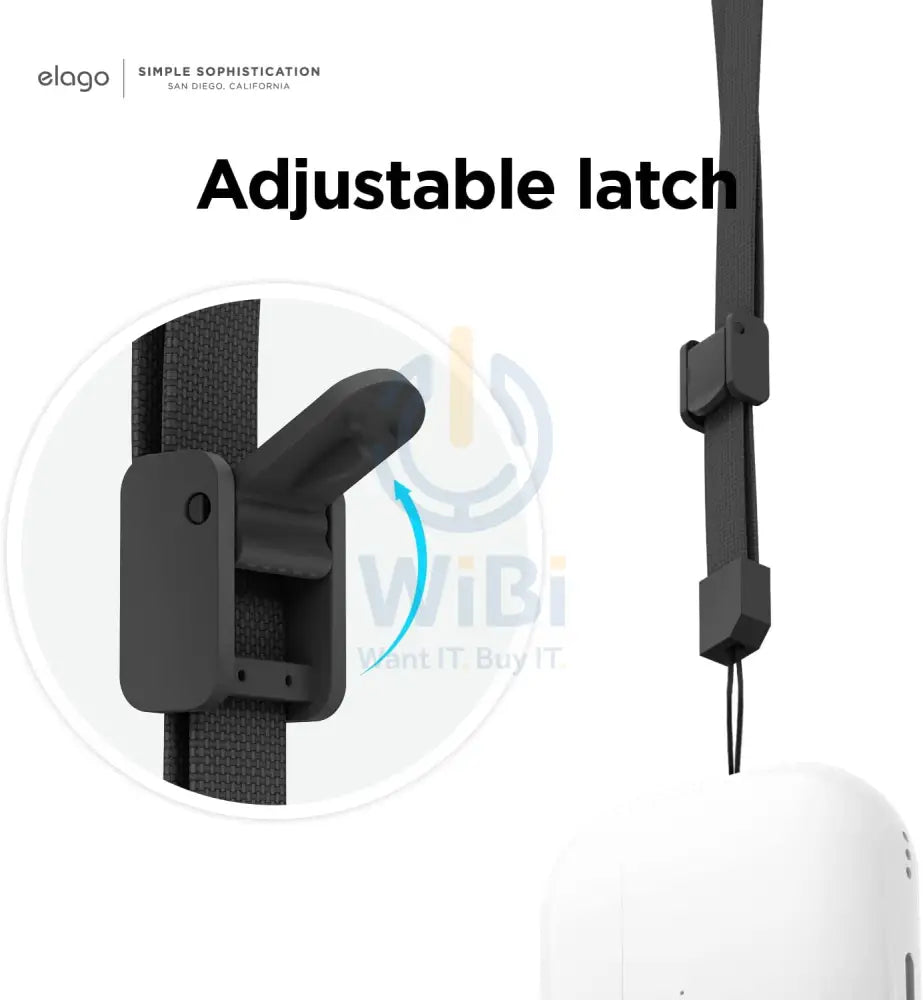 Elago AirPods Pro 2 Silicone Originial Hang Case - Black Accessories > Mobiles & Tablets