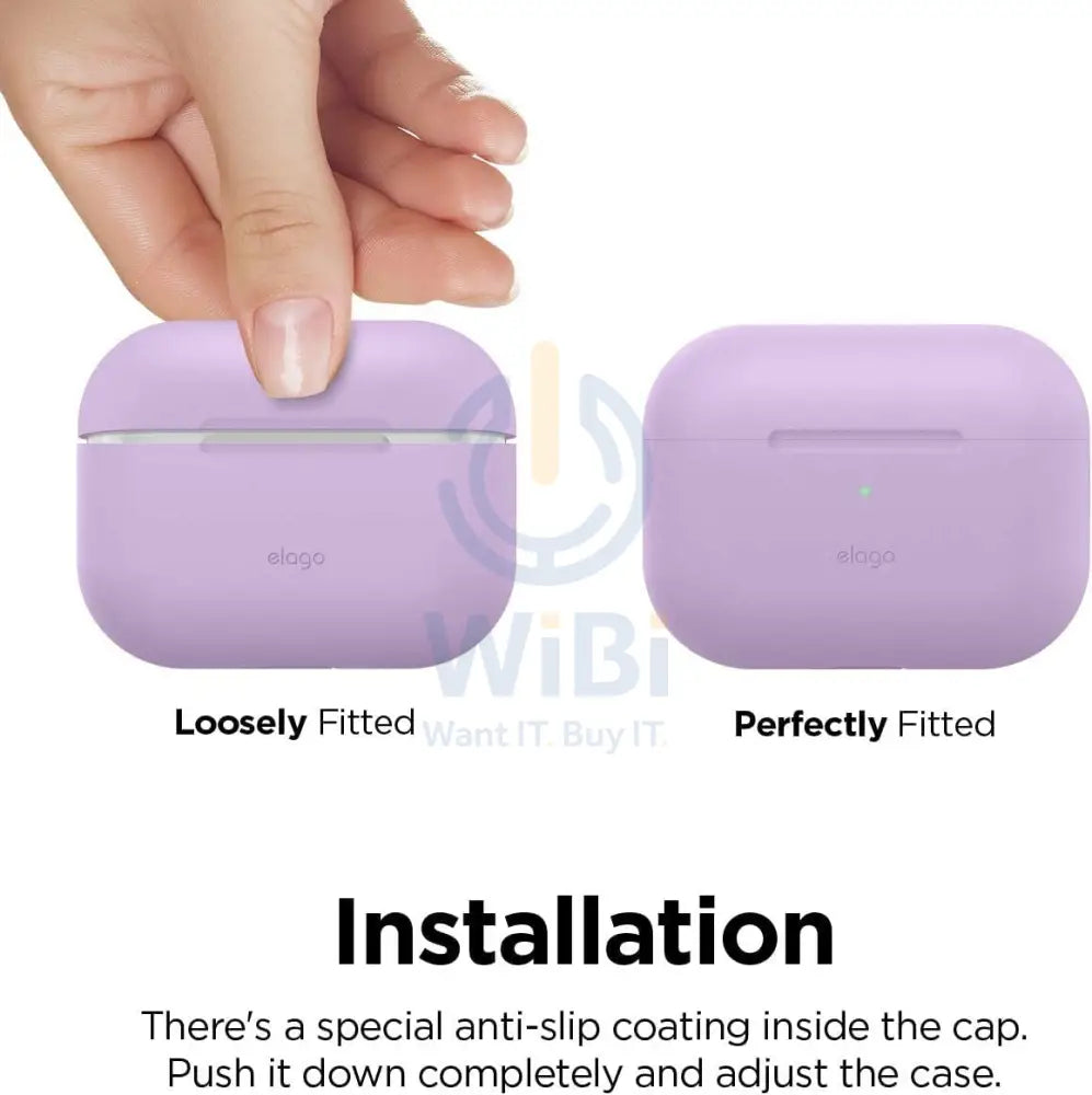Elago AirPods Pro 2 Silicone Originial Hang Case - Lavender Accessories > Mobiles & Tablets