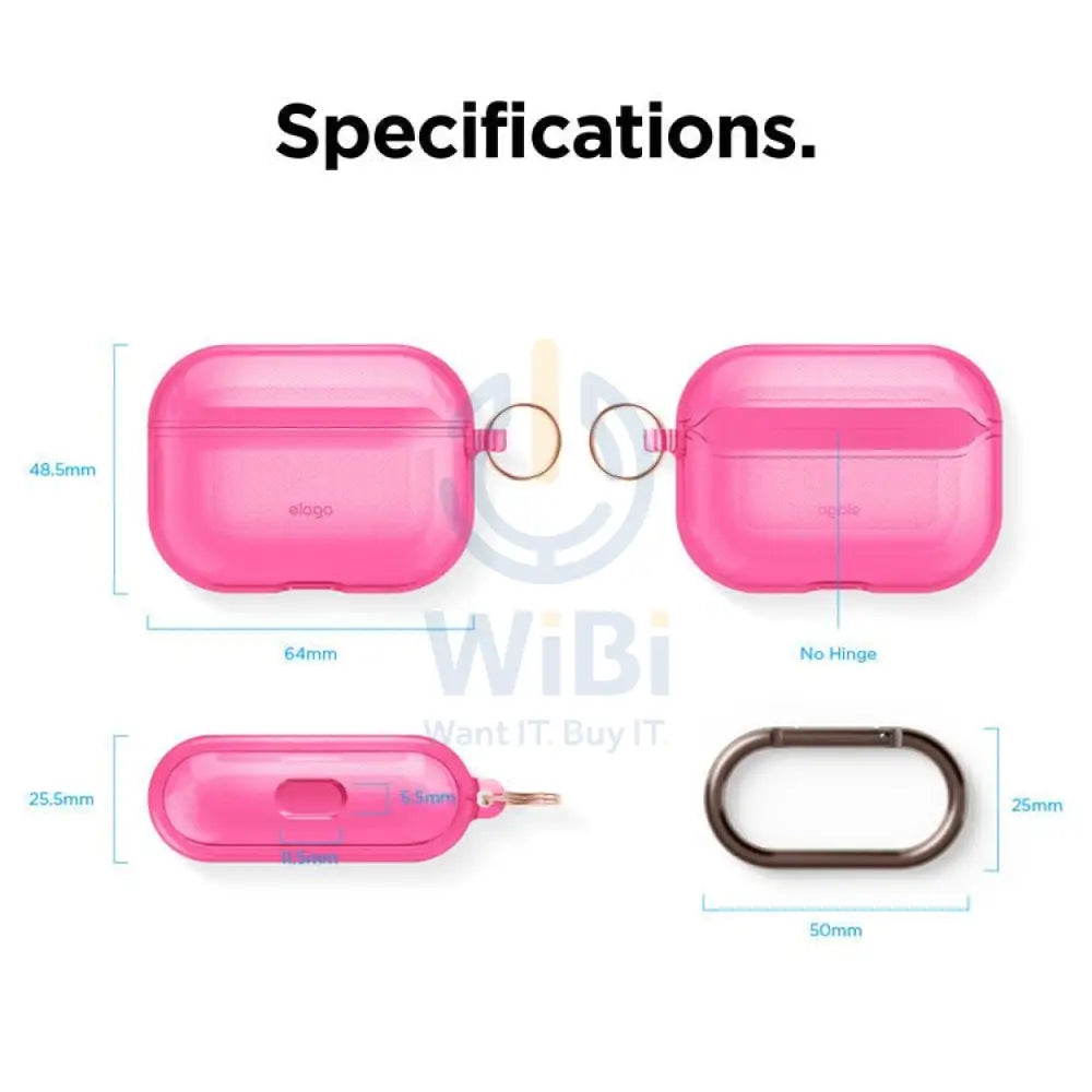 Elago AirPods Pro Clear Case - Neon Hotpink Accessories > Mobiles & Tablets > Mobiles