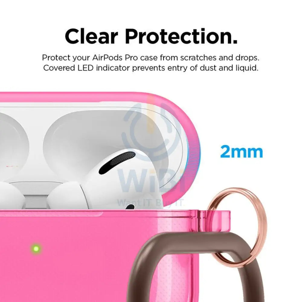 Elago AirPods Pro Clear Case - Neon Hotpink Accessories > Mobiles & Tablets > Mobiles