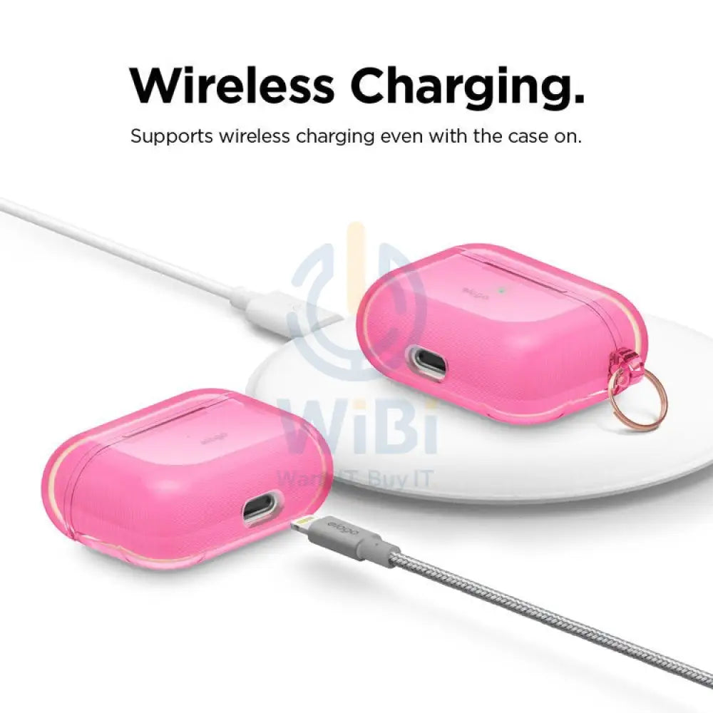 Elago AirPods Pro Clear Case - Neon Hotpink Accessories > Mobiles & Tablets > Mobiles