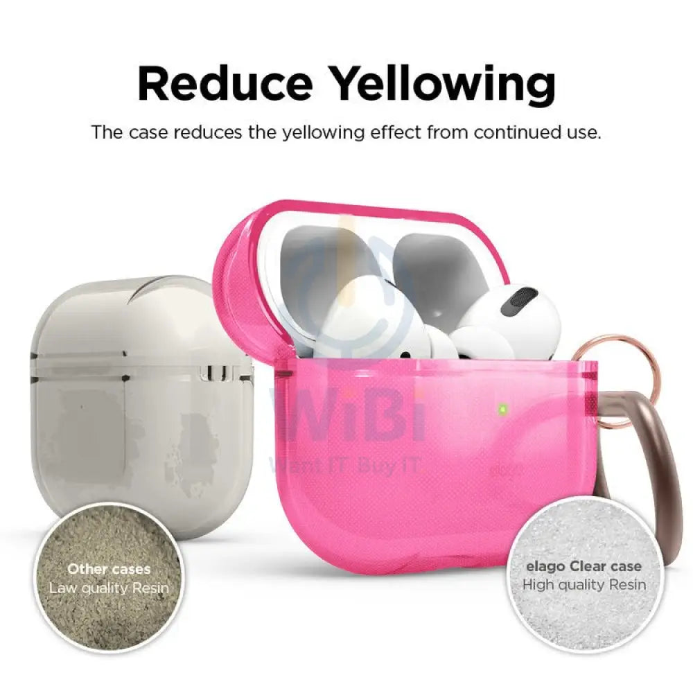 Elago AirPods Pro Clear Case - Neon Hotpink Accessories > Mobiles & Tablets > Mobiles