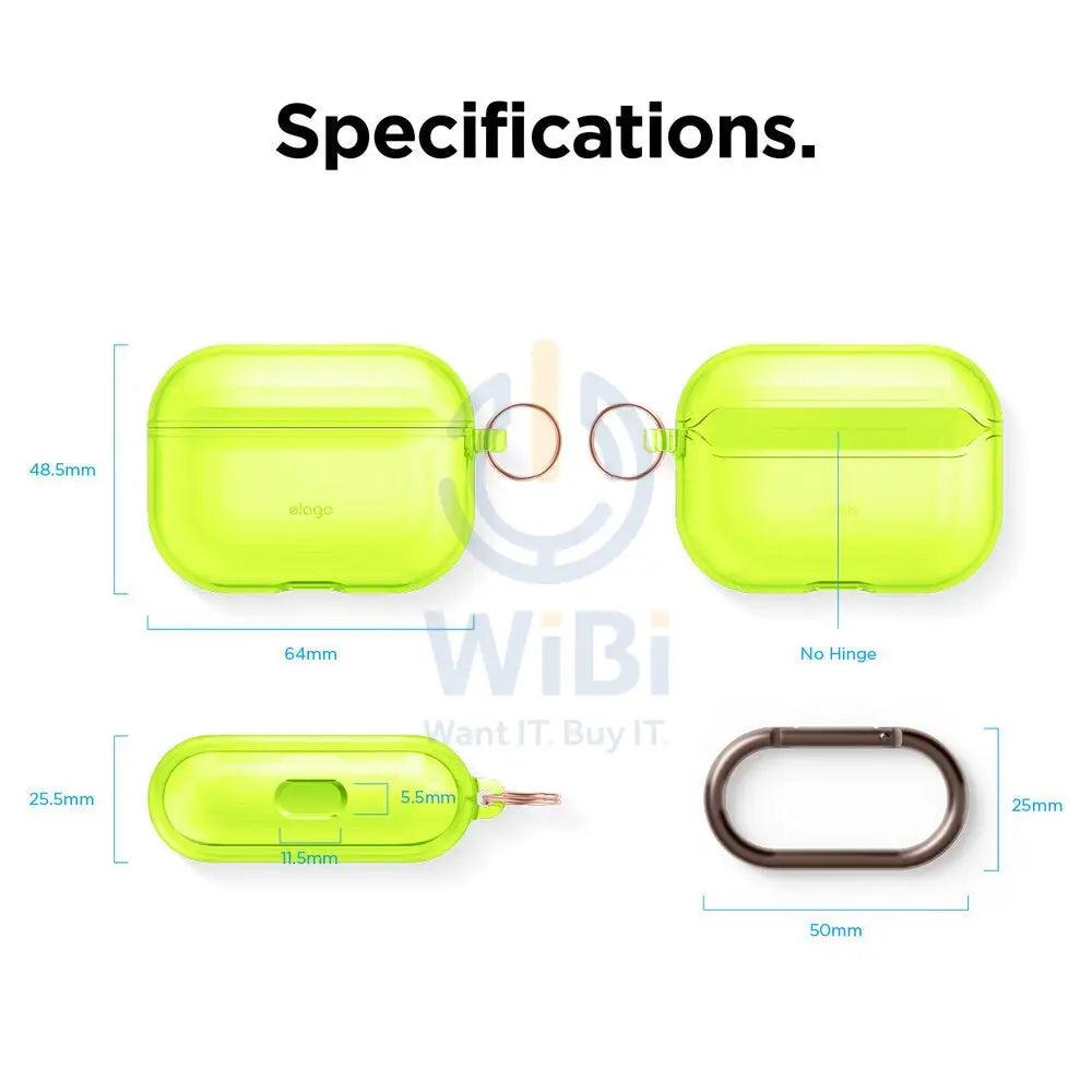 Elago AirPods Pro Clear Case - Neon Yellow Accessories > Mobiles & Tablets > Mobiles