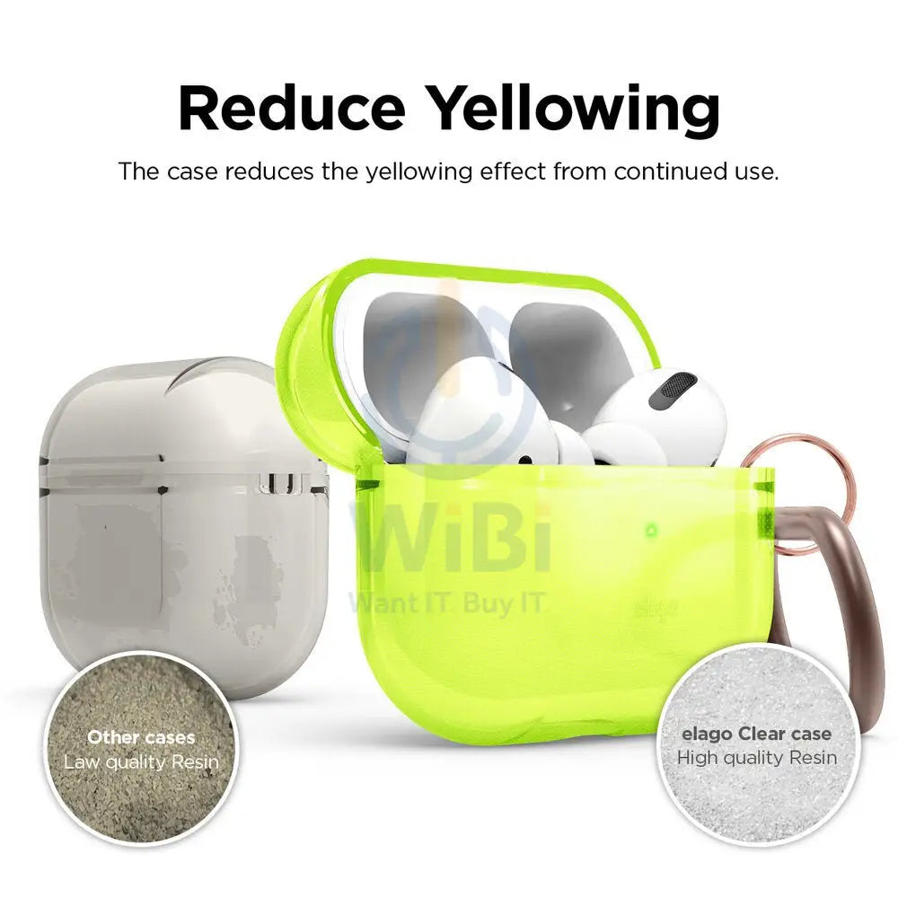 Elago AirPods Pro Clear Case - Neon Yellow Accessories > Mobiles & Tablets > Mobiles