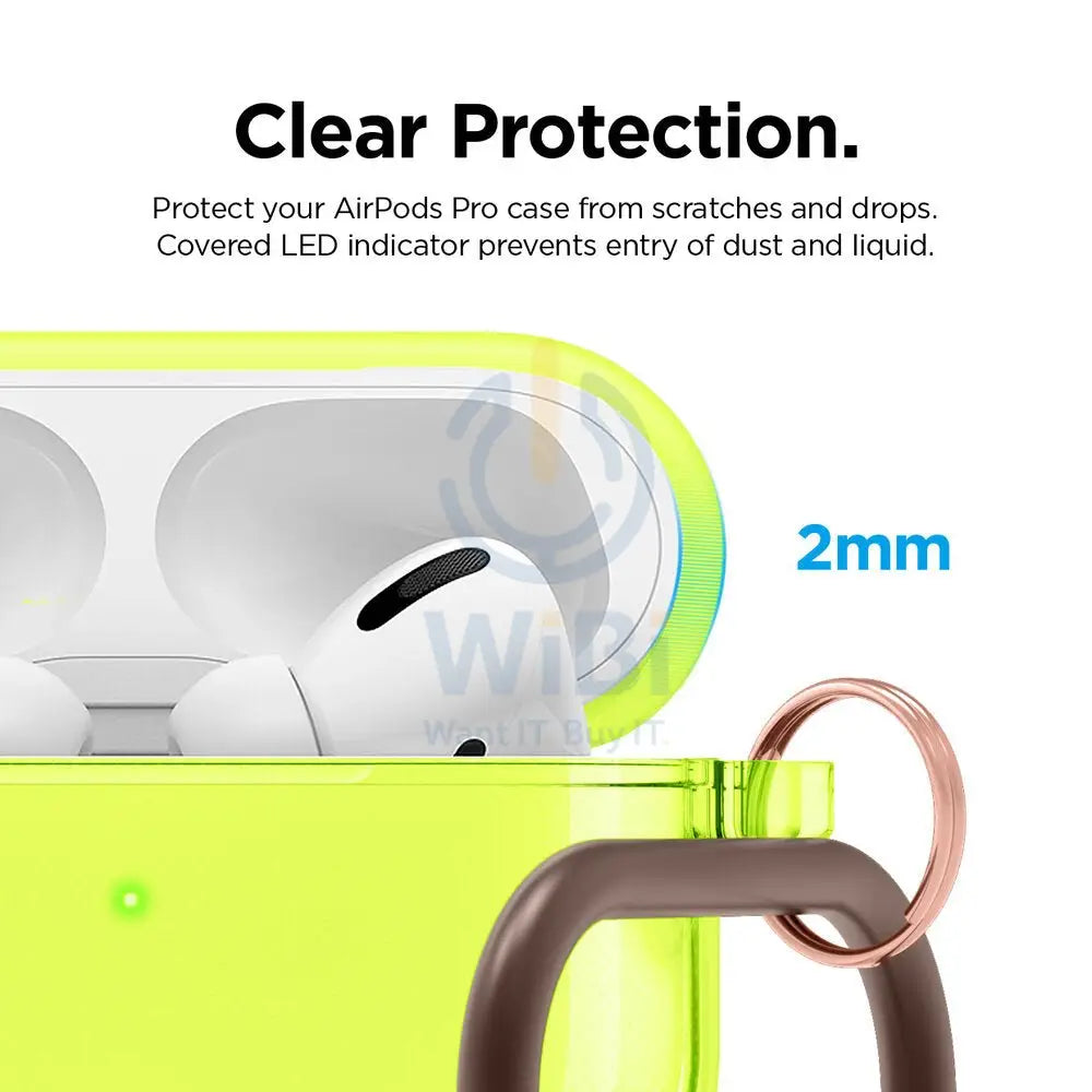 Elago AirPods Pro Clear Case - Neon Yellow Accessories > Mobiles & Tablets > Mobiles