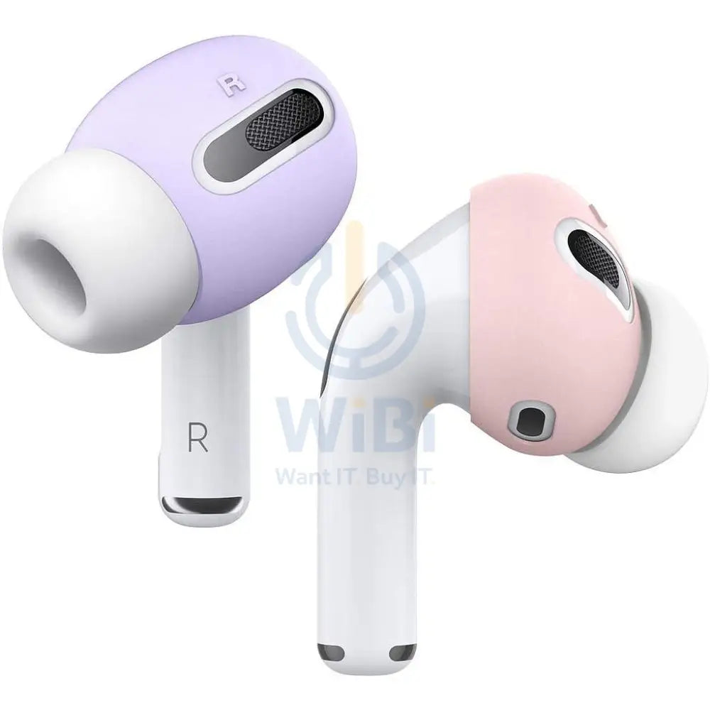 Elago AirPods Pro Ear tips Cover [2 Pairs of 2 Colors] - Pink / Lavender Accessories > Mobiles & Tablets > Mobiles