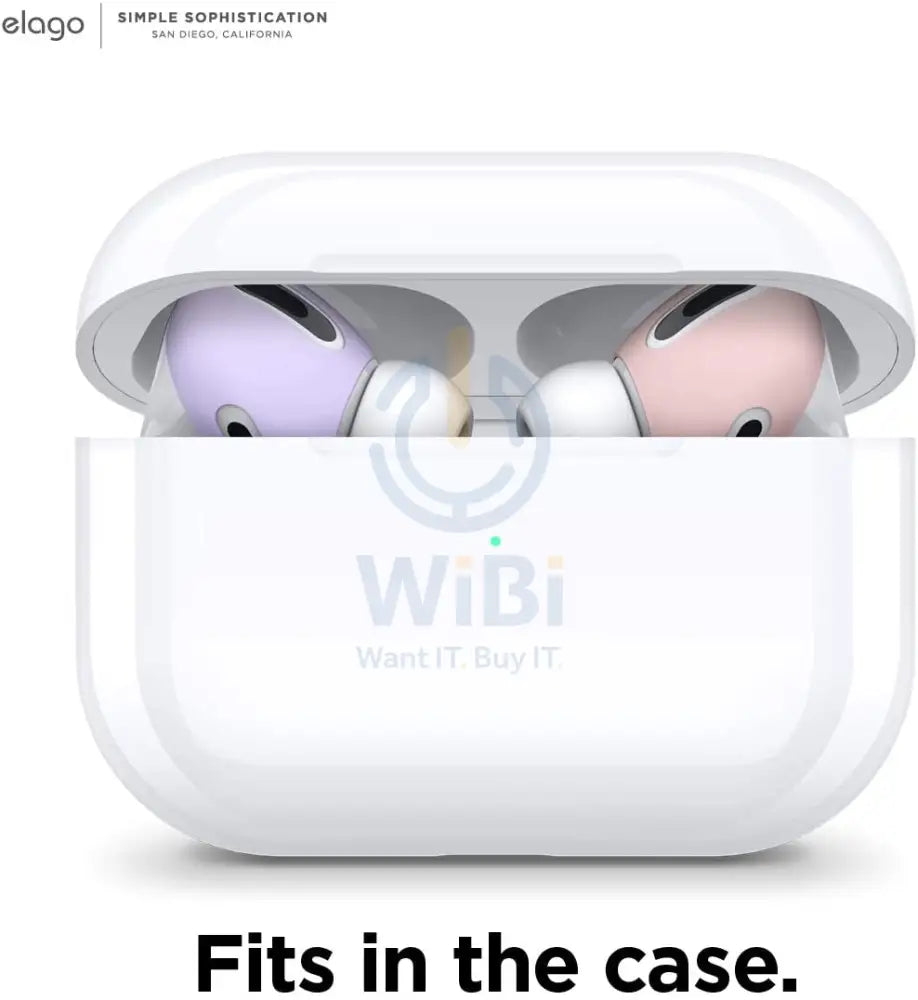 Elago AirPods Pro Ear tips Cover [2 Pairs of 2 Colors] - Pink / Lavender Accessories > Mobiles & Tablets > Mobiles