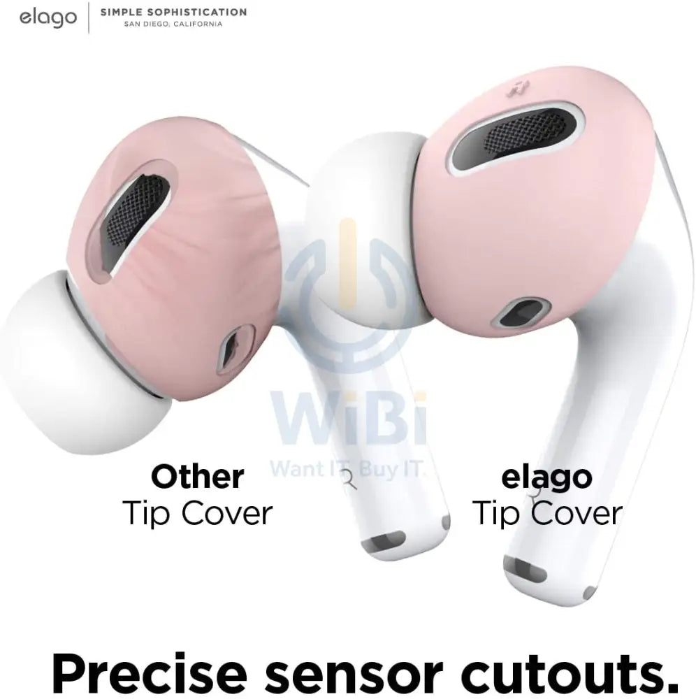 Elago AirPods Pro Ear tips Cover [2 Pairs of 2 Colors] - Pink / Lavender Accessories > Mobiles & Tablets > Mobiles