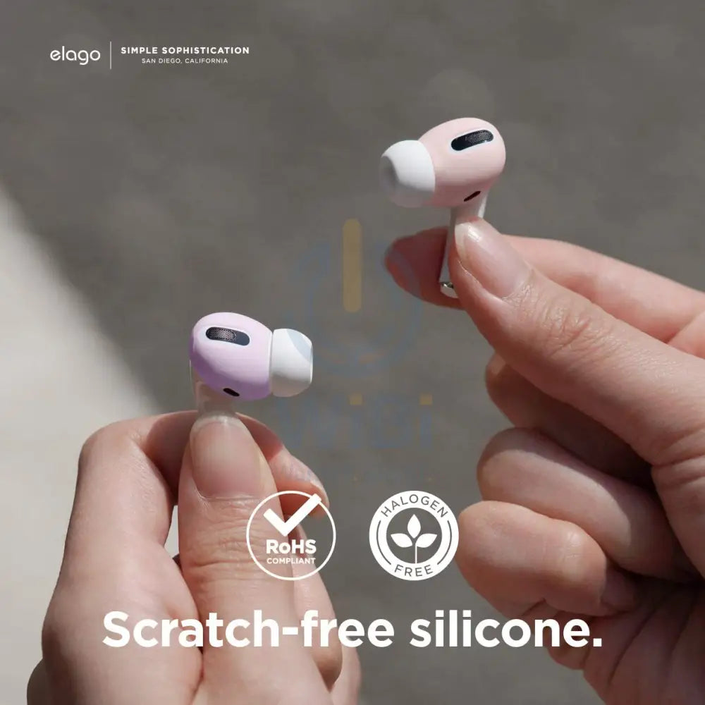 Elago AirPods Pro Ear tips Cover [2 Pairs of 2 Colors] - Pink / Lavender Accessories > Mobiles & Tablets > Mobiles