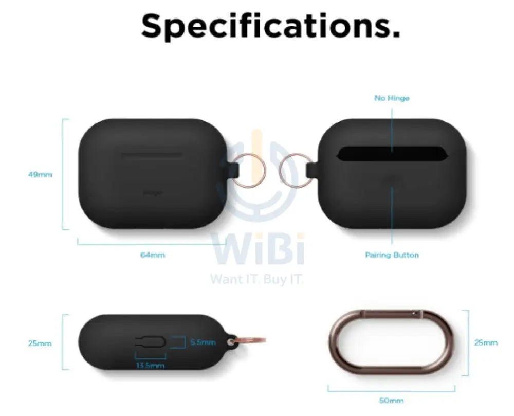 Elago AirPods Pro Original Hang Case - Black Accessories > Mobiles & Tablets > Mobiles