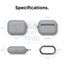 Elago AirPods Pro Original Hang Case - Medium Gray Accessories > Mobiles & Tablets > Mobiles