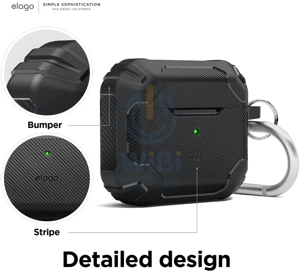 Elago Apple Airpods 3 Solid Armor Case - Black Accessories > Mobiles & Tablets