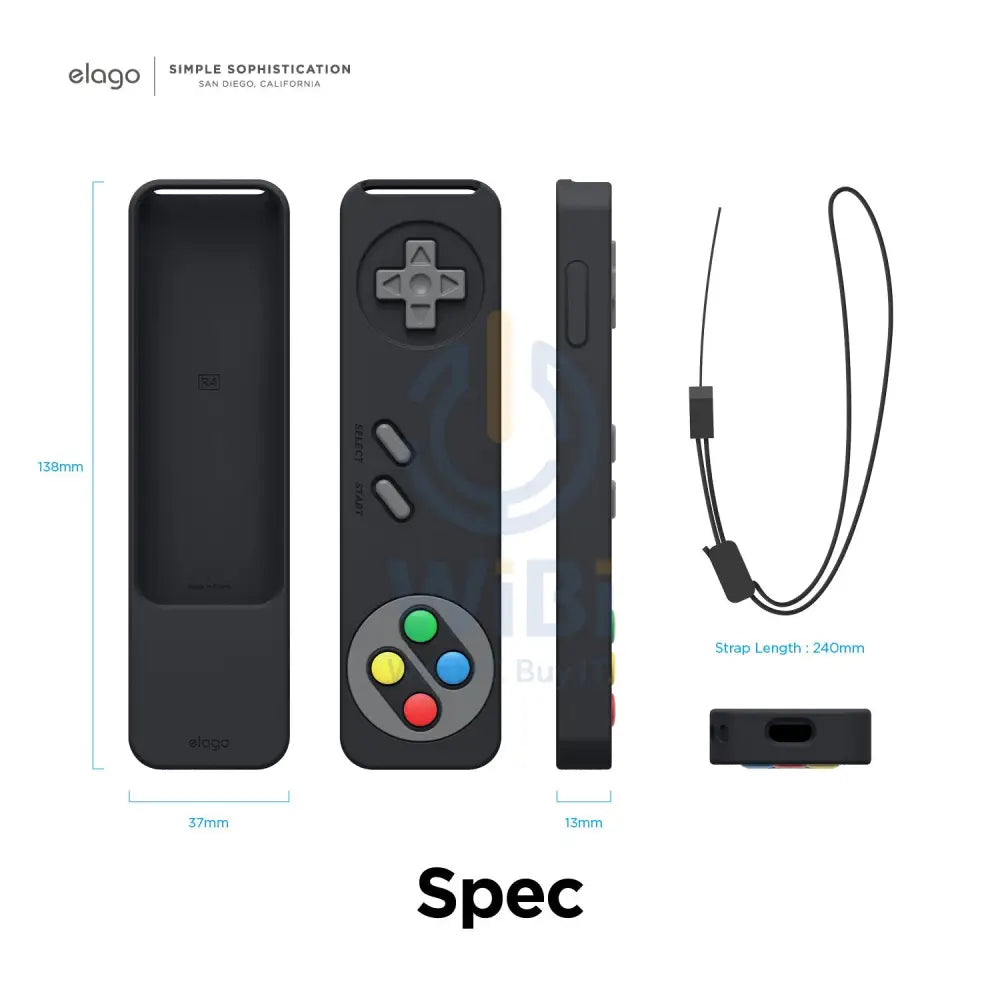 Elago Apple TV Siri Remote R4 2021 Case - Black Accessories > Mobiles & Tablets > Mobiles > Screen Protectors & Covers