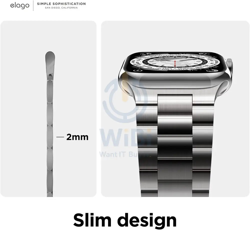 Elago Apple Watch 42/44/45mm/Ultra Metal Band - Black Accessories > Smart Watches > Straps