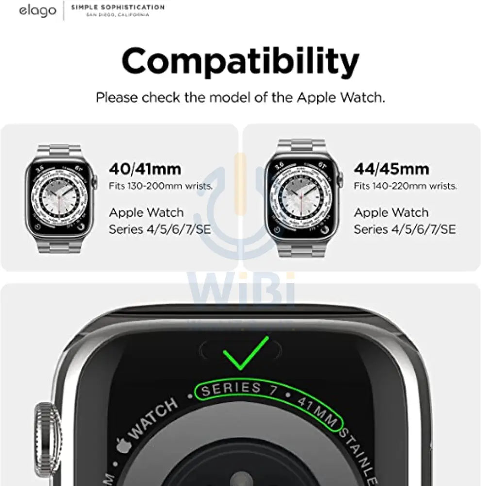Elago Apple Watch 42/44/45mm/Ultra Metal Band - Silver Accessories > Smart Watches > Straps