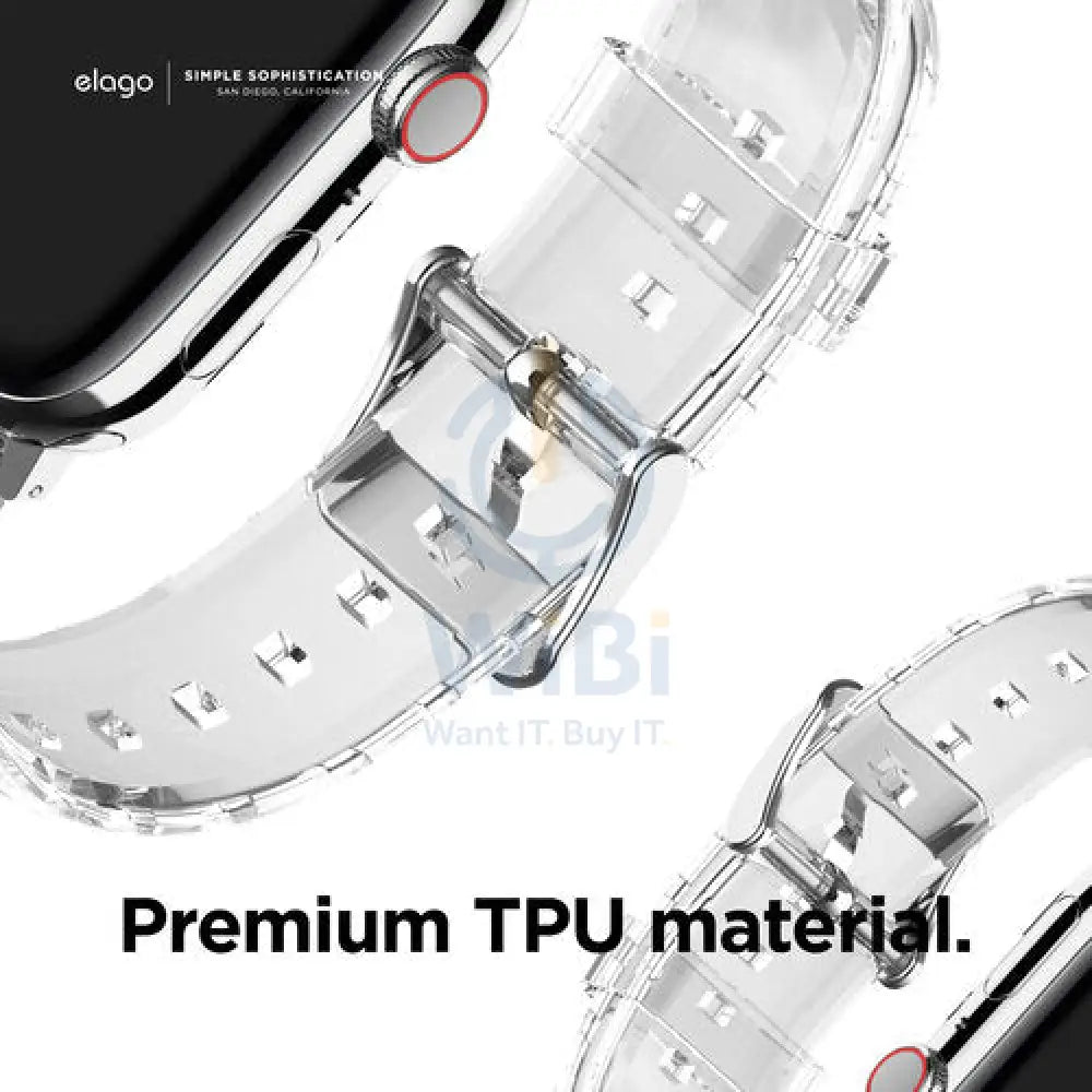 Elago Apple Watch 45mm/44mm/Ultra TPU Band - Clear - Clear Accessories > Smart Watches