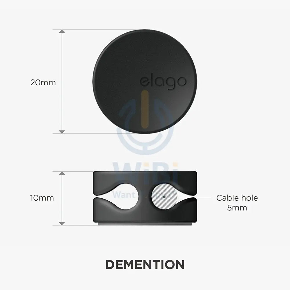 Elago Cable Management Buttons (7 pieces) - Black Accessories > Other Accessories
