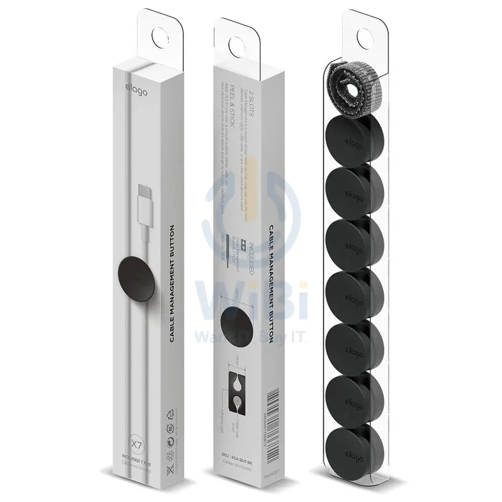 Elago Cable Management Buttons (7 pieces) - Black Accessories > Other Accessories