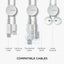 Elago Cable Management Buttons (7 pieces) - White Accessories > Other Accessories
