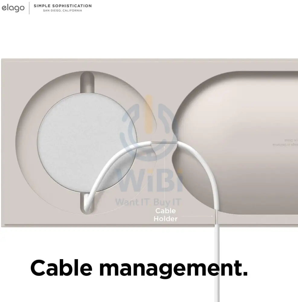 Elago Charging Tray for MagSafe - Stone Accessories > Mobiles & Tablets > Mobiles > Mobile Holder / Stands
