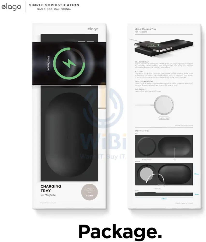 Elago Charging Tray for MagSafe - Stone Accessories > Mobiles & Tablets > Mobiles > Mobile Holder / Stands