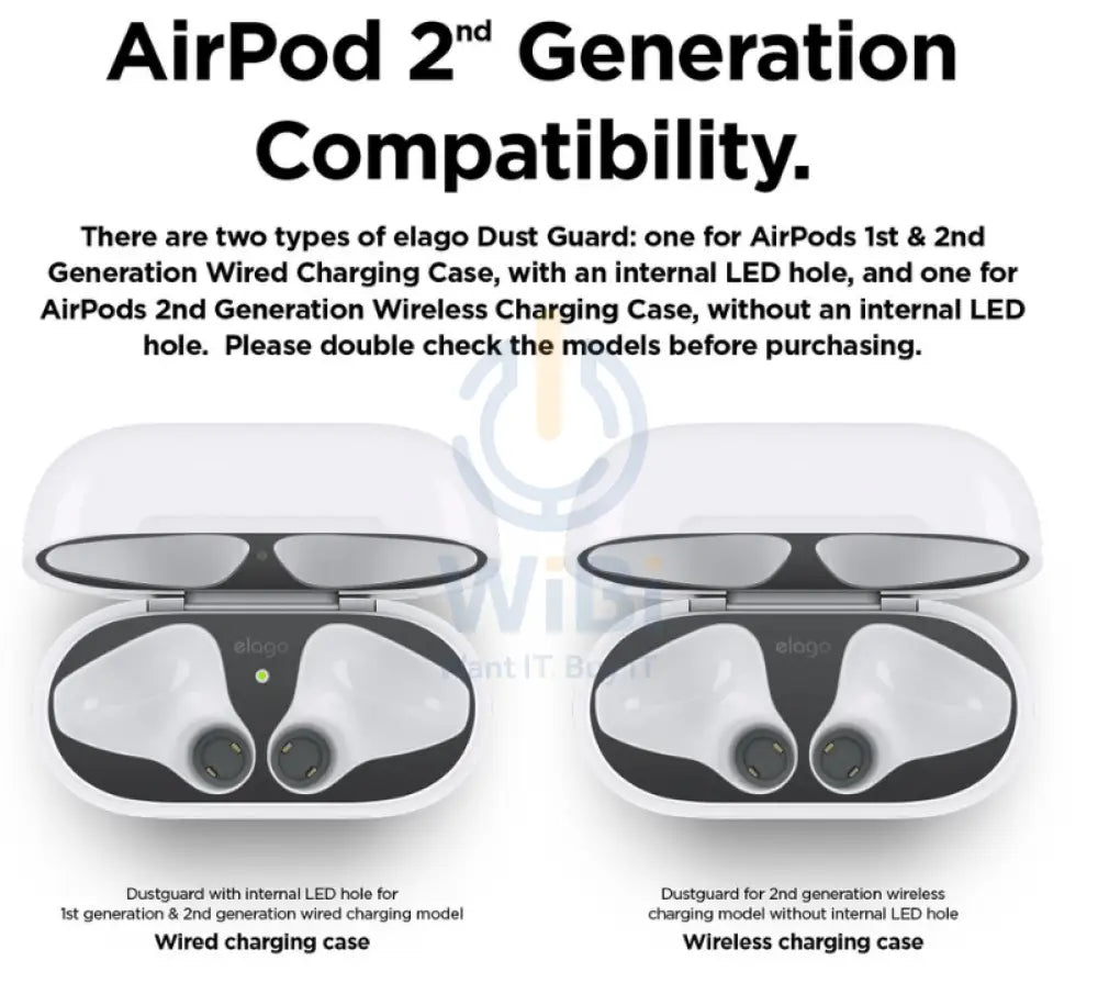 Elago Dust Guard Case - Apple AirPods 1 & 2 / Matt Dark Grey / Pack Of 2 Accessories > Mobiles & Tablets