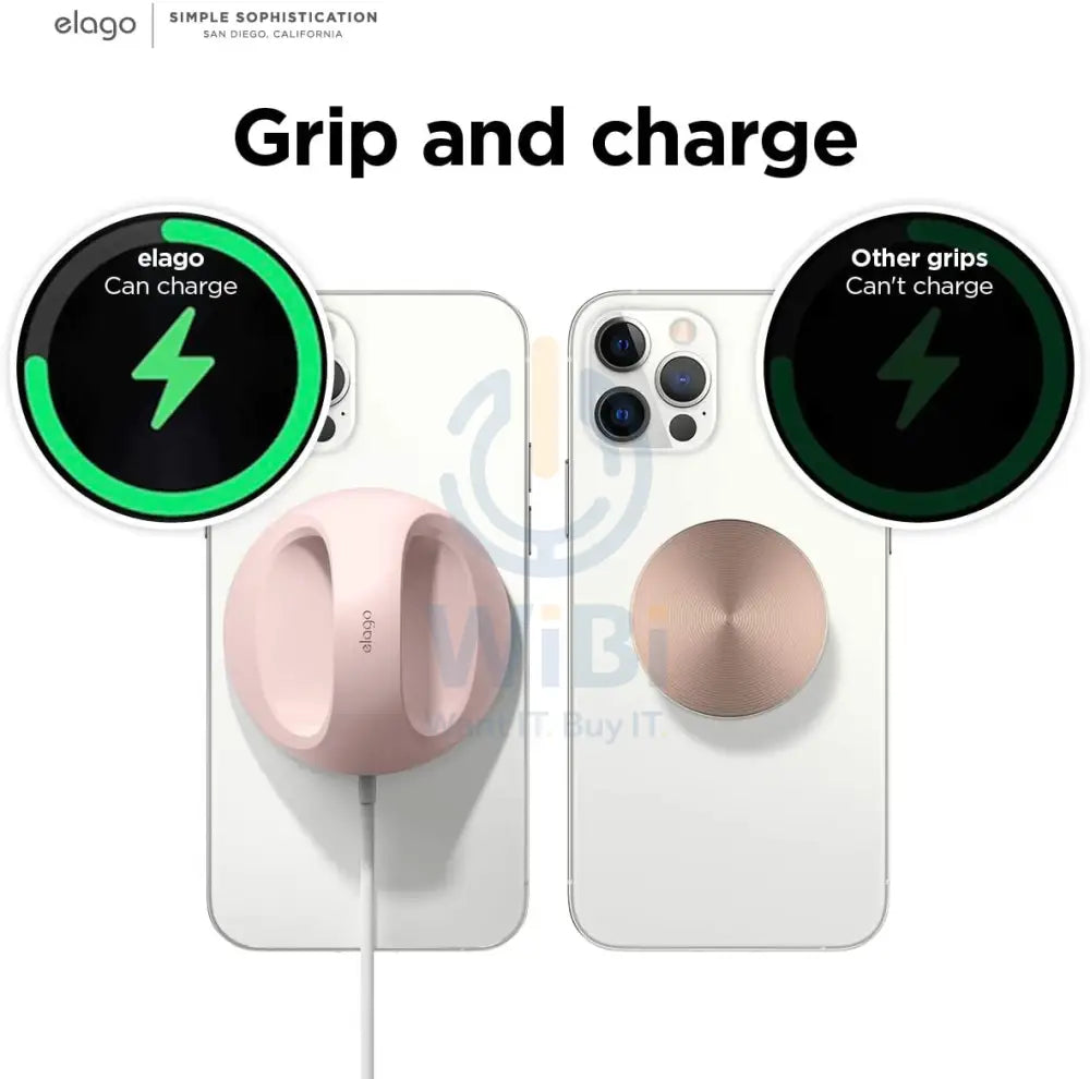 Elago Grip Stand for Magsafe - Lovely Pink Accessories > Mobiles & Tablets > Mobiles > Mobile Holder / Stands