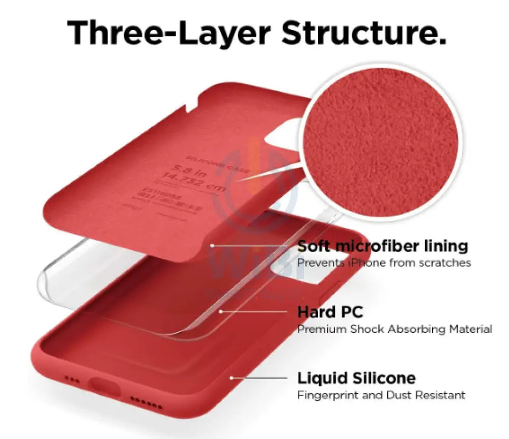 Elago iPhone 11 Pro 5.8 inch Silicone Case - Red Accessories > Mobiles & Tablets > Mobiles > Screen Protectors & Covers