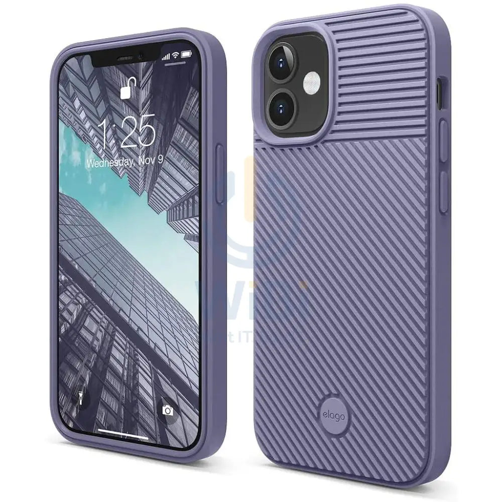 Elago iPhone 12 mini Cushion Case - Lavender Gray Accessories > Mobiles & Tablets > Mobiles