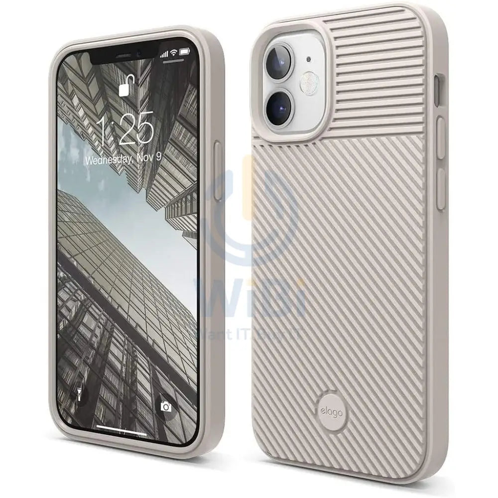 Elago iPhone 12 mini Cushion Case - Stone Accessories > Mobiles & Tablets > Mobiles