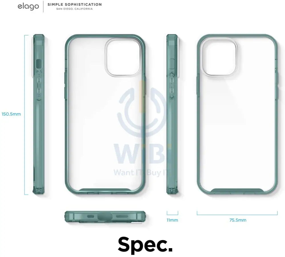 Elago iPhone 12 / iPhone 12 Pro Hybrid Case - Mint Accessories > Mobiles & Tablets > Mobiles > Screen Protectors &