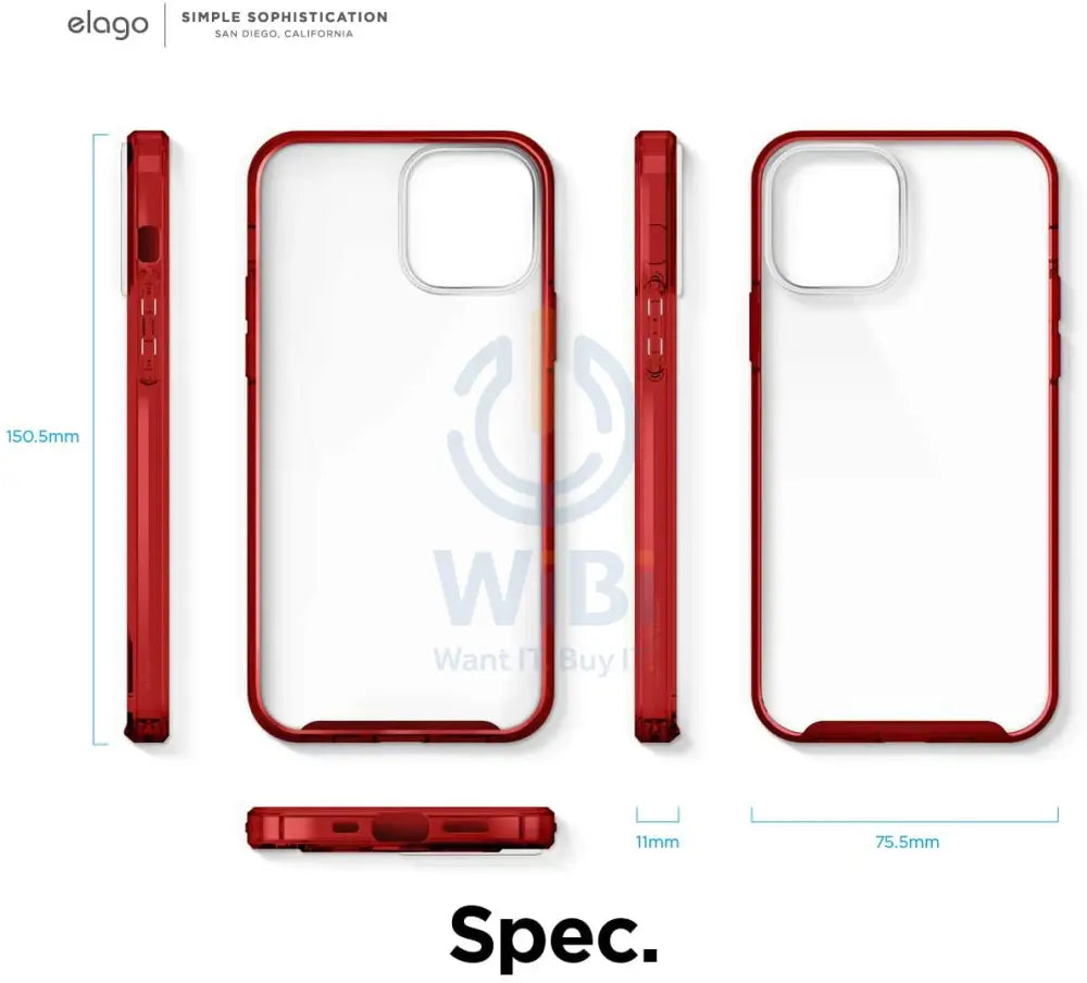 Elago iPhone 12 / iPhone 12 Pro Hybrid Case - Red Accessories > Mobiles & Tablets > Mobiles > Screen Protectors & Covers