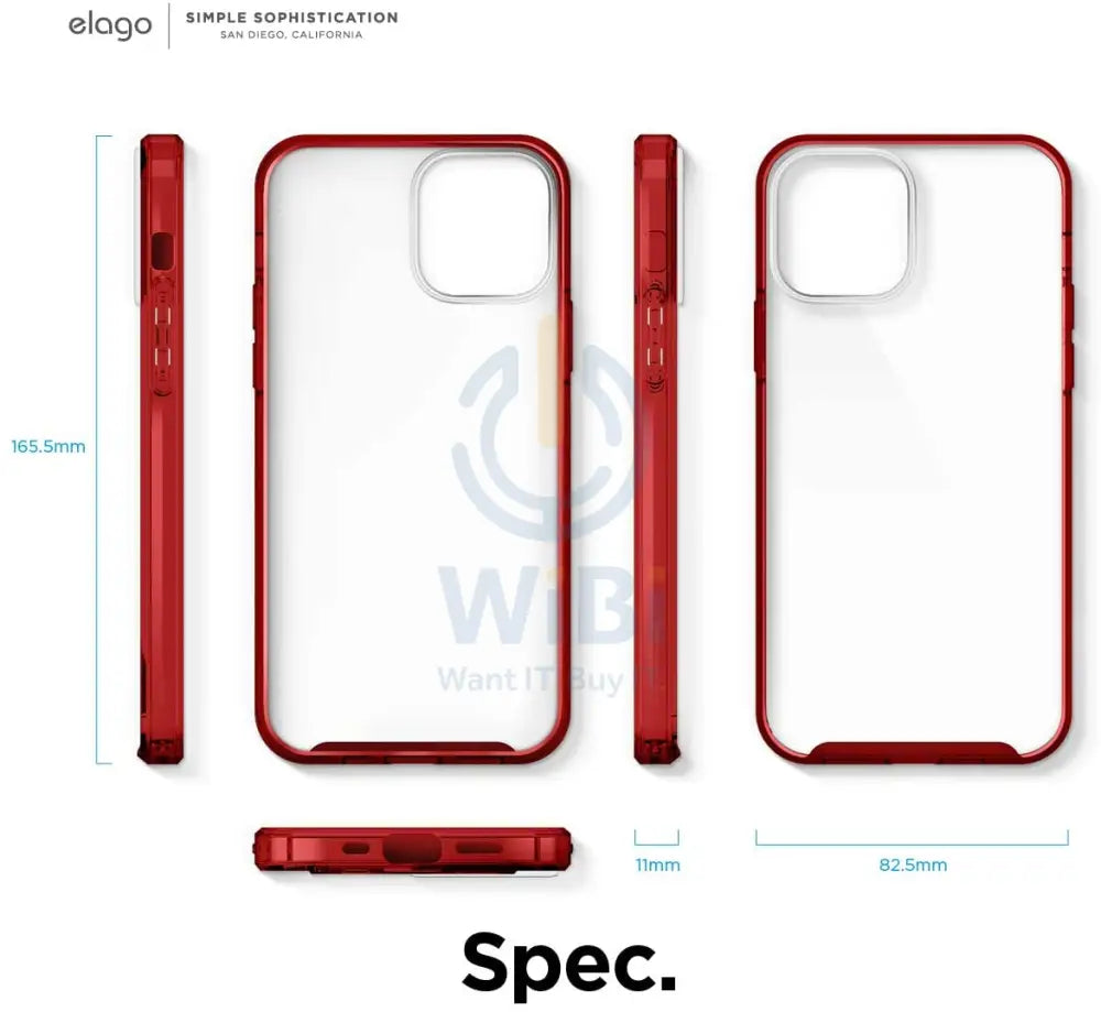 Elago iPhone 12 Pro Max Hybrid Case - Red Accessories > Mobiles & Tablets > Mobiles > Screen Protectors & Covers