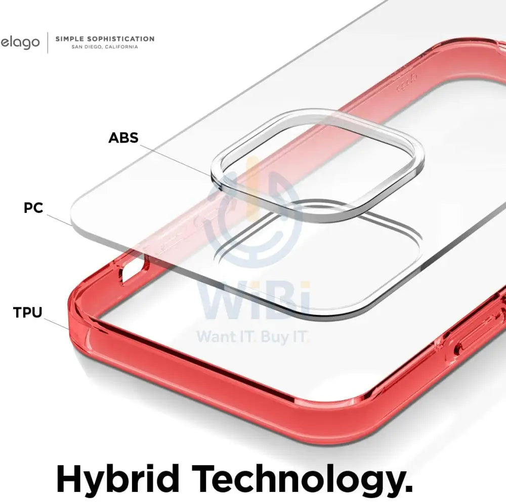 Elago iPhone 12 Pro Max Hybrid Case - Red Accessories > Mobiles & Tablets > Mobiles > Screen Protectors & Covers