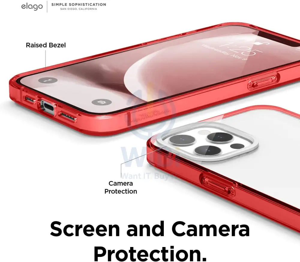 Elago iPhone 12 Pro Max Hybrid Case - Red Accessories > Mobiles & Tablets > Mobiles > Screen Protectors & Covers