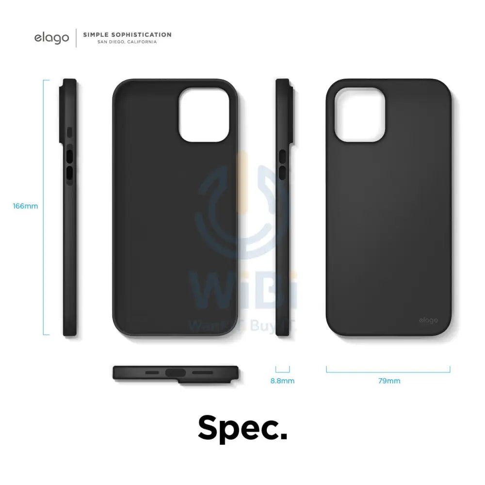 Elago iPhone 12 Pro Max Inner Core Case - Black Accessories > Mobiles & Tablets > Mobiles > Screen Protectors & Covers